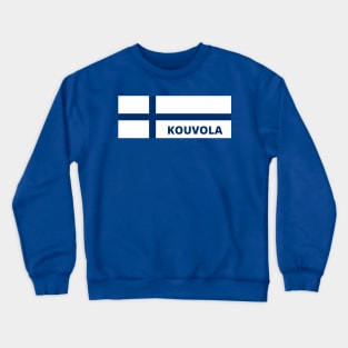 Kouvola City in Finnish Flag Crewneck Sweatshirt